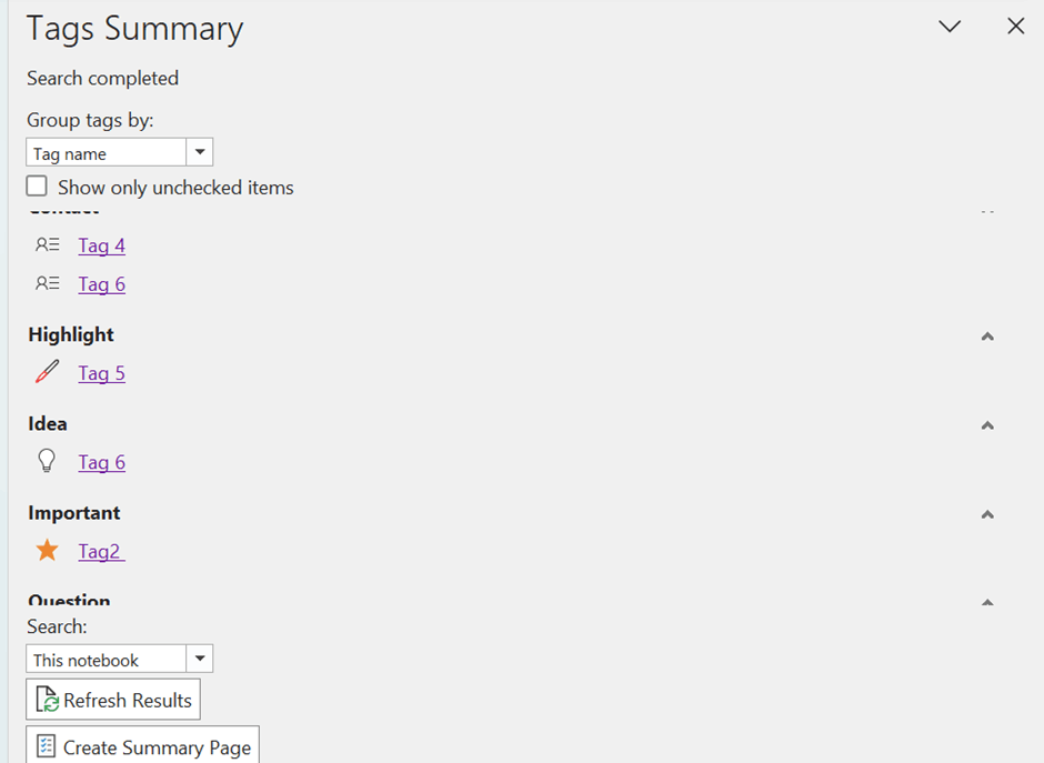Issue with Microsoft OneNote Find Tags Displaying Repetitive Tag Names ...