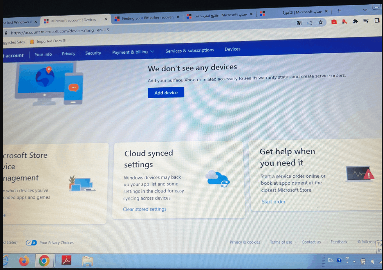 By mistake, I found and locked my laptop on my Microsoft account. What ...