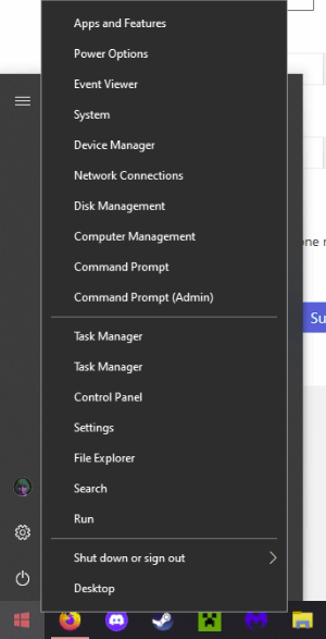 Why are there two task manager options when I right-click the Start ...