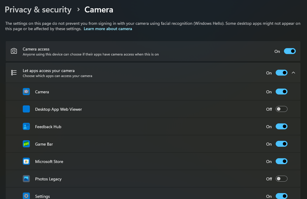 External and Internal Cameras Not Working - Microsoft Q&A