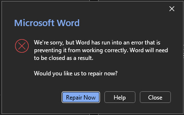 Microsoft Error
