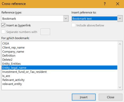 Use Cross-reference for bookmarks - Microsoft Q&A
