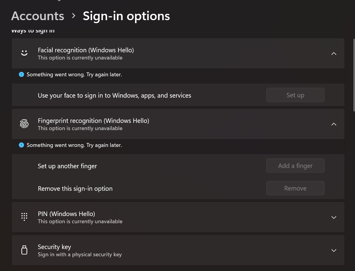 How can I change my password using the setting including the facial ...