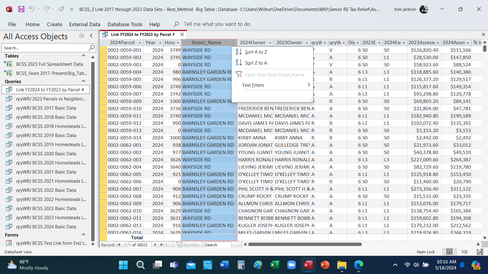 Filtering Fields in ACCESS - Microsoft Q&A