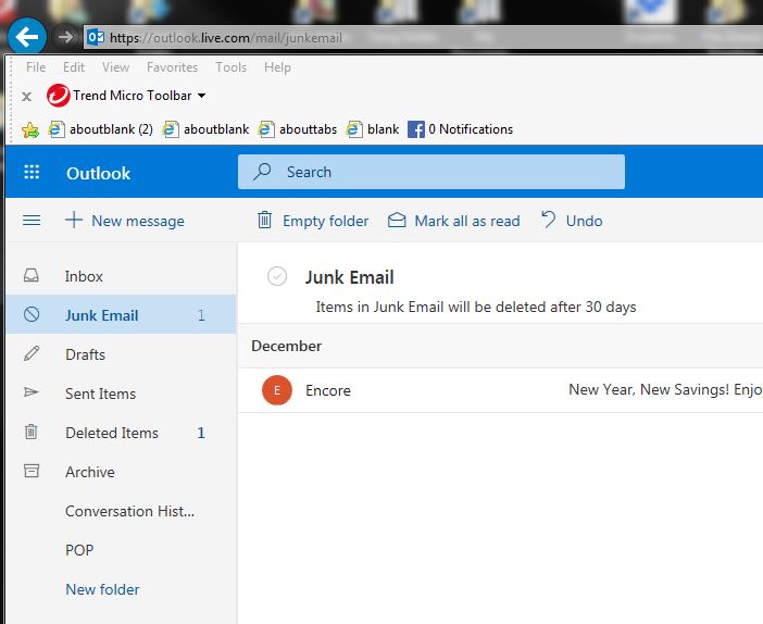 Windows Live Mail not retrieving Junk Email from my hotmail.com account ...