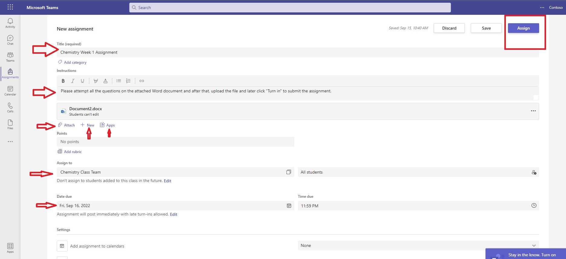 Creating class to have assignments options - Microsoft Q&A