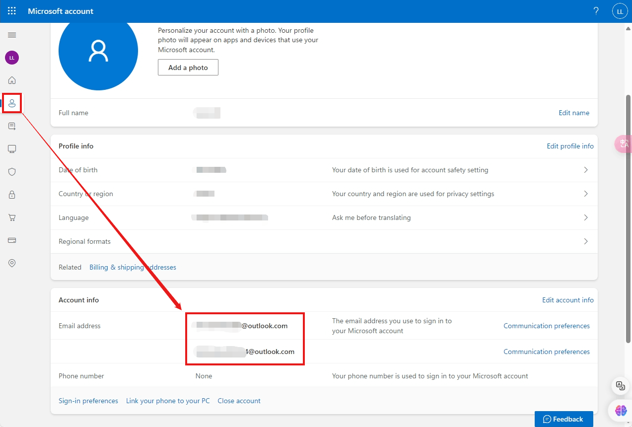I received an email in my outlook account from my old hotmail account ...