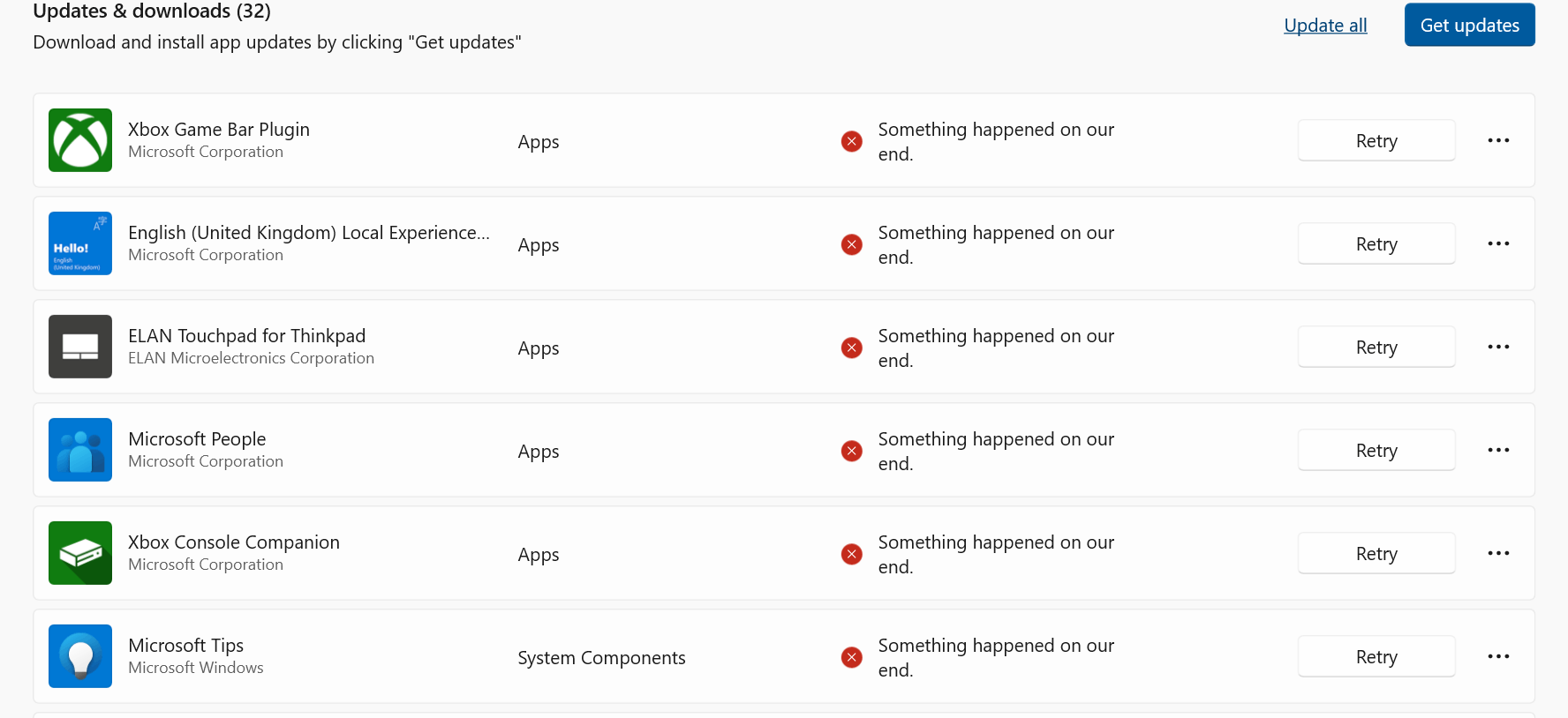 Microsoft store can not update app - Microsoft Q&A