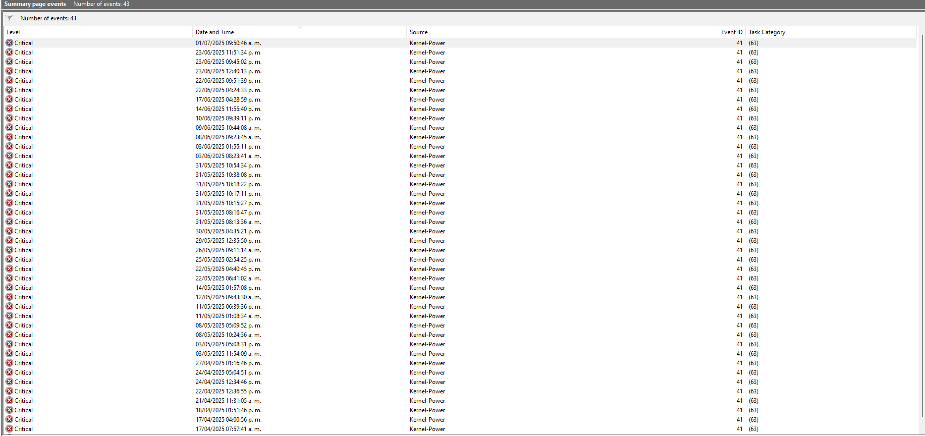 I am getting Kernel Power 41 Critical Error on Windows 11 im a complete ...
