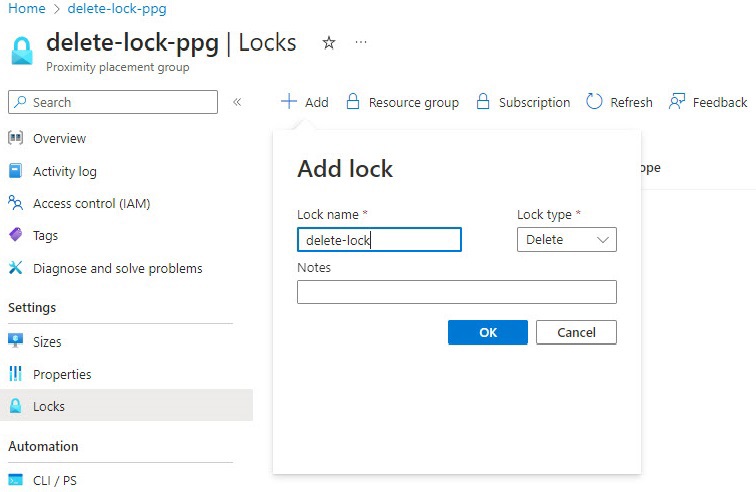 qna lock ppg add delete lock