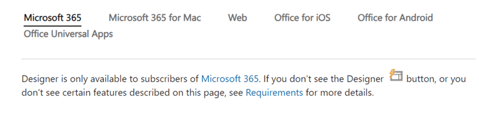 Designer button is missing in my PowerPoint in the second device ...