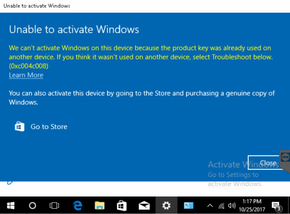 Error in Activation - Microsoft Q&A