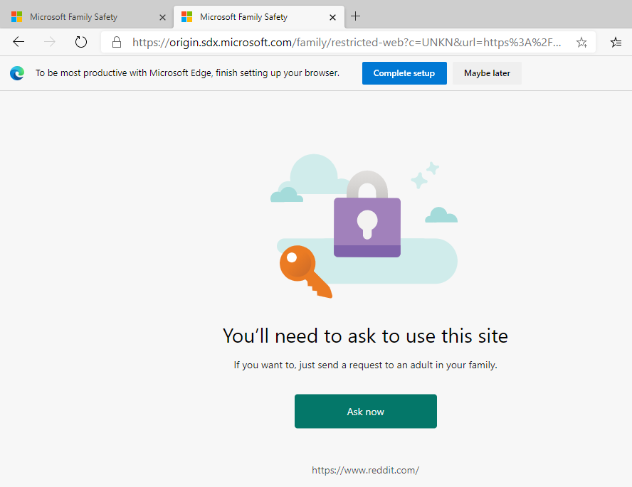 How can I block reddit and discord with Microsoft Family Safety ...