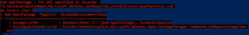 Why is it whenever I open Windows Security it says "You'll need a new ...