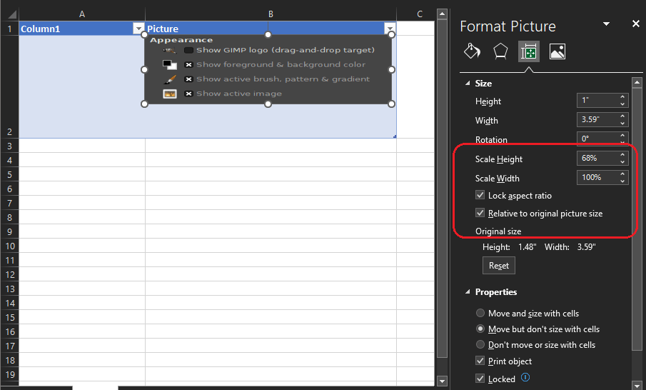 Lock Aspect Ratio not working for Pictures - Microsoft Q&A