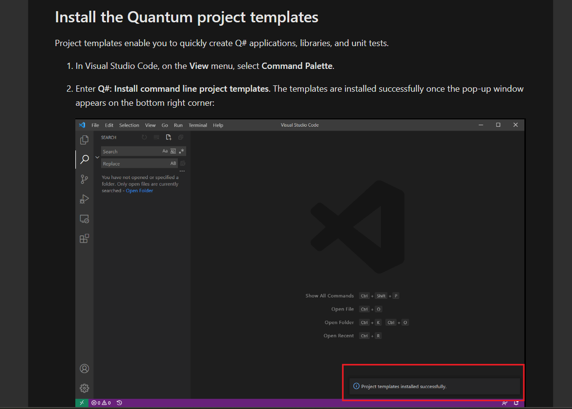 Issue with setting up Q#: Command Line Project Templates in VS Code ...