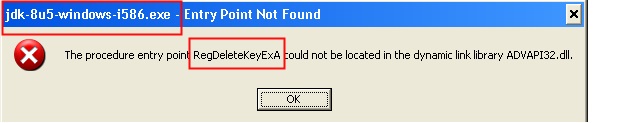 ADVAPI32.DLL - The procedure entry point could not be located in the ...