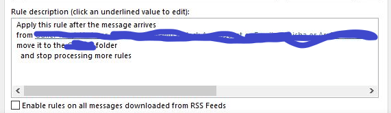 Creating an inbox rule involving many senders, exceeds rules quota. I ...