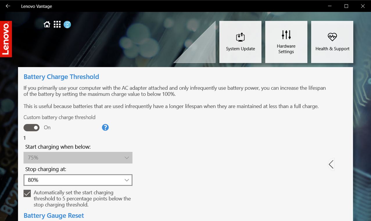 Conservation Mode - Lenovo Ideapad 320 - Microsoft Q&A