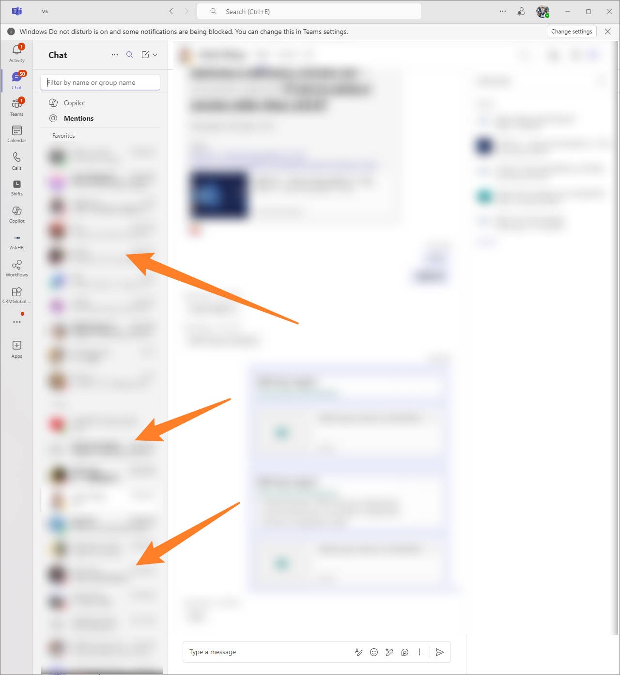 Chat shows only one converstation - Microsoft Q&A