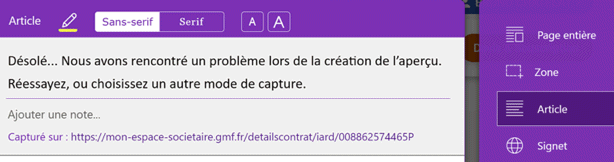 Capture impossible depuis Edge vers OneNote - Microsoft Q&A