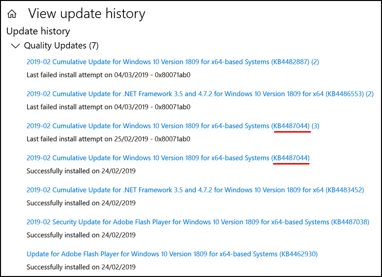 What is the cause of Windows Update error code 0x80071ab0