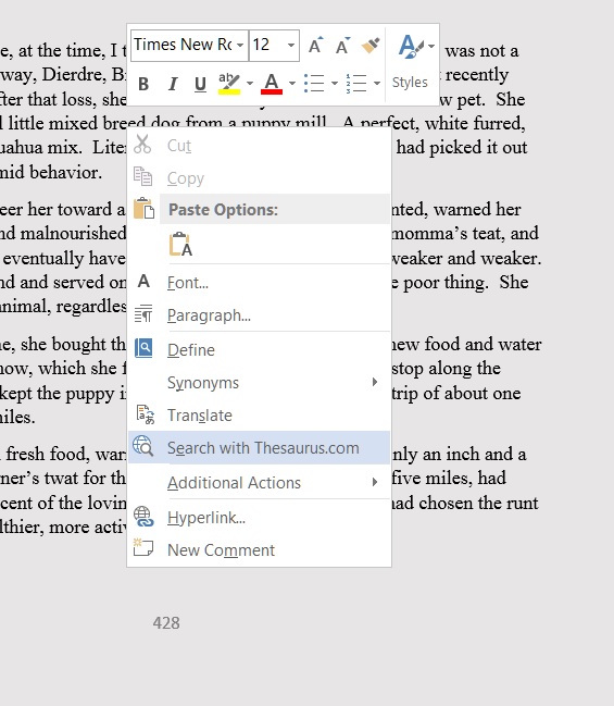 Adding an Item to the MSWord 2013 Context 'Text' Menu - Microsoft Q&A