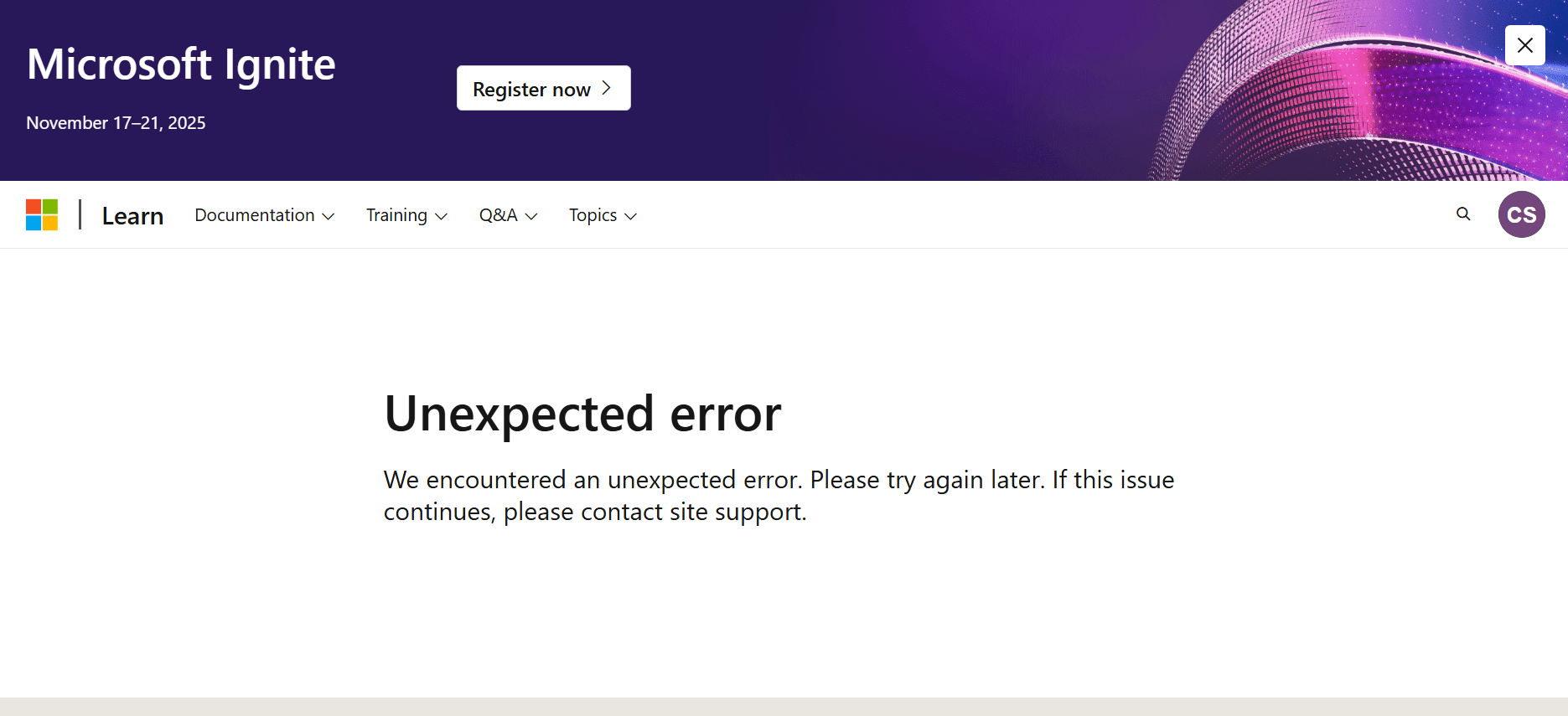 Issue with website. - Microsoft Q&A