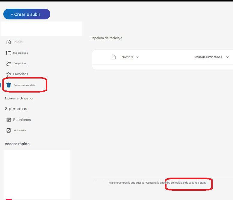 + Crear o subirInicioMis archivosCompartidosFavoritosPapelera de reciclajeExplorar archivos por8 personasReunionesMultimediaAcceso rápidoPapelera de reciclajeNombreFecha de eliminación↓¿No encuentras lo que buscas? Consulta la papelera de reciclaje de segunda etapa