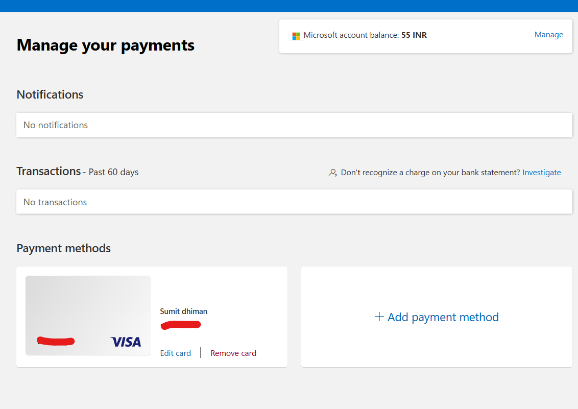 How to fix a recurring warning to update payment details - Microsoft Q&A