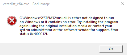 Ive had this Bad image error coming up whenever i open my pc, or do ...