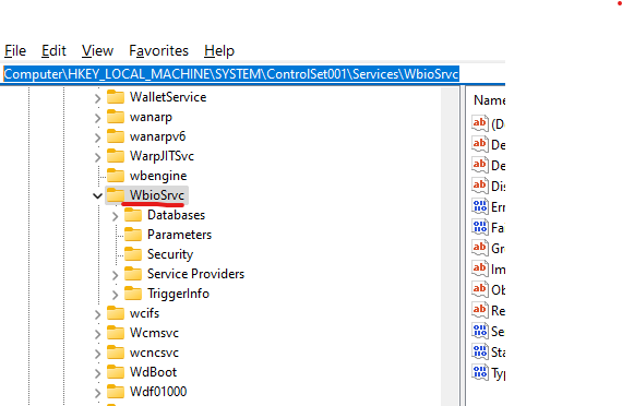 At the windows sign in screen I am faced with an error prompt -WinBio ...