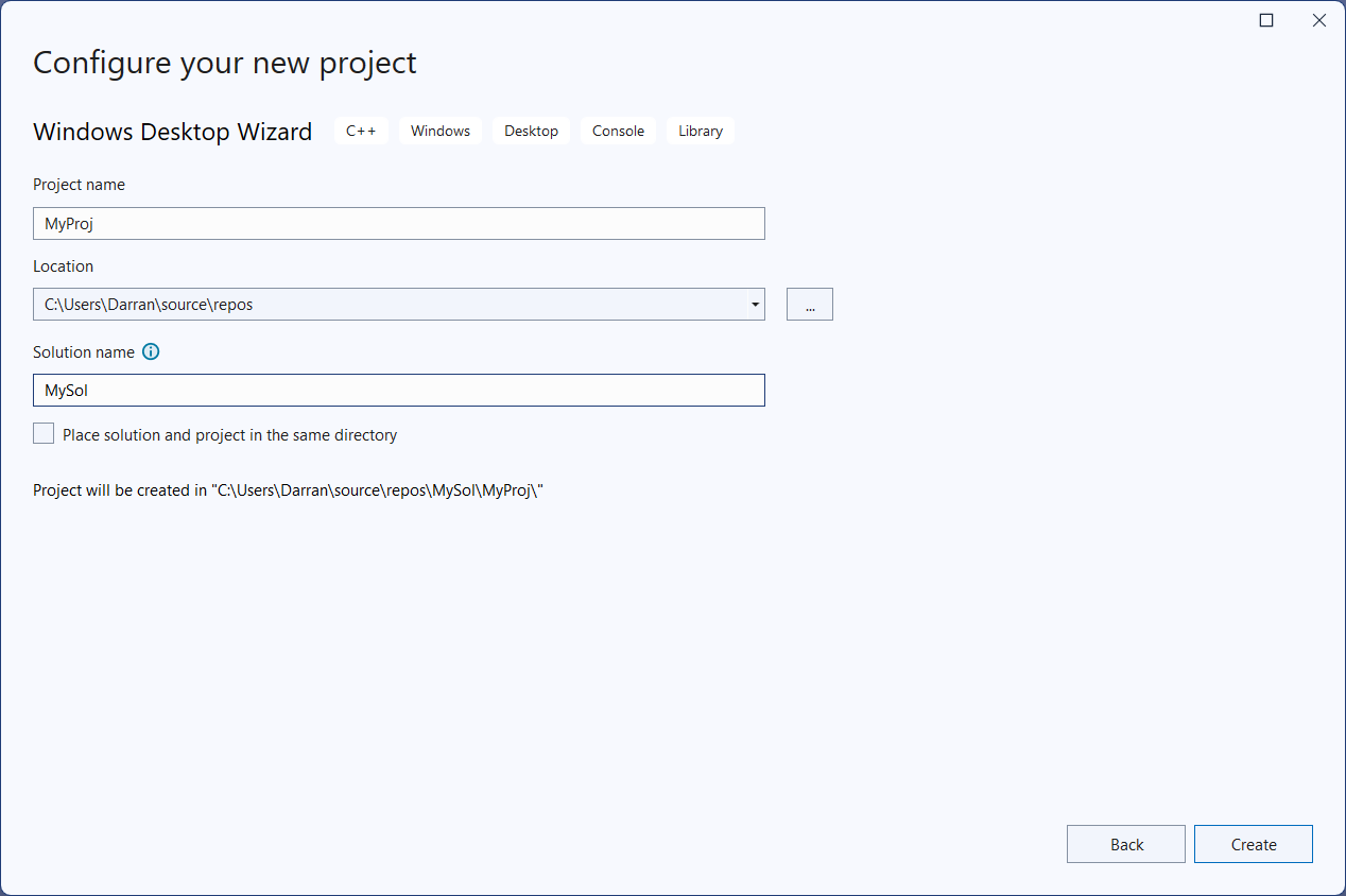 Image showing the solution directory changing the path