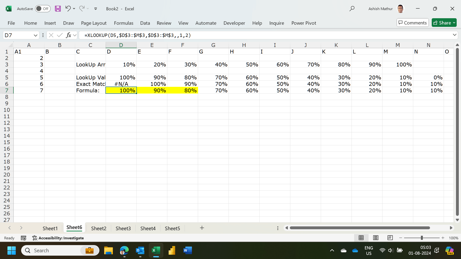 XLOOKUP giving INCORRECT values for percentage data - Microsoft Q&A