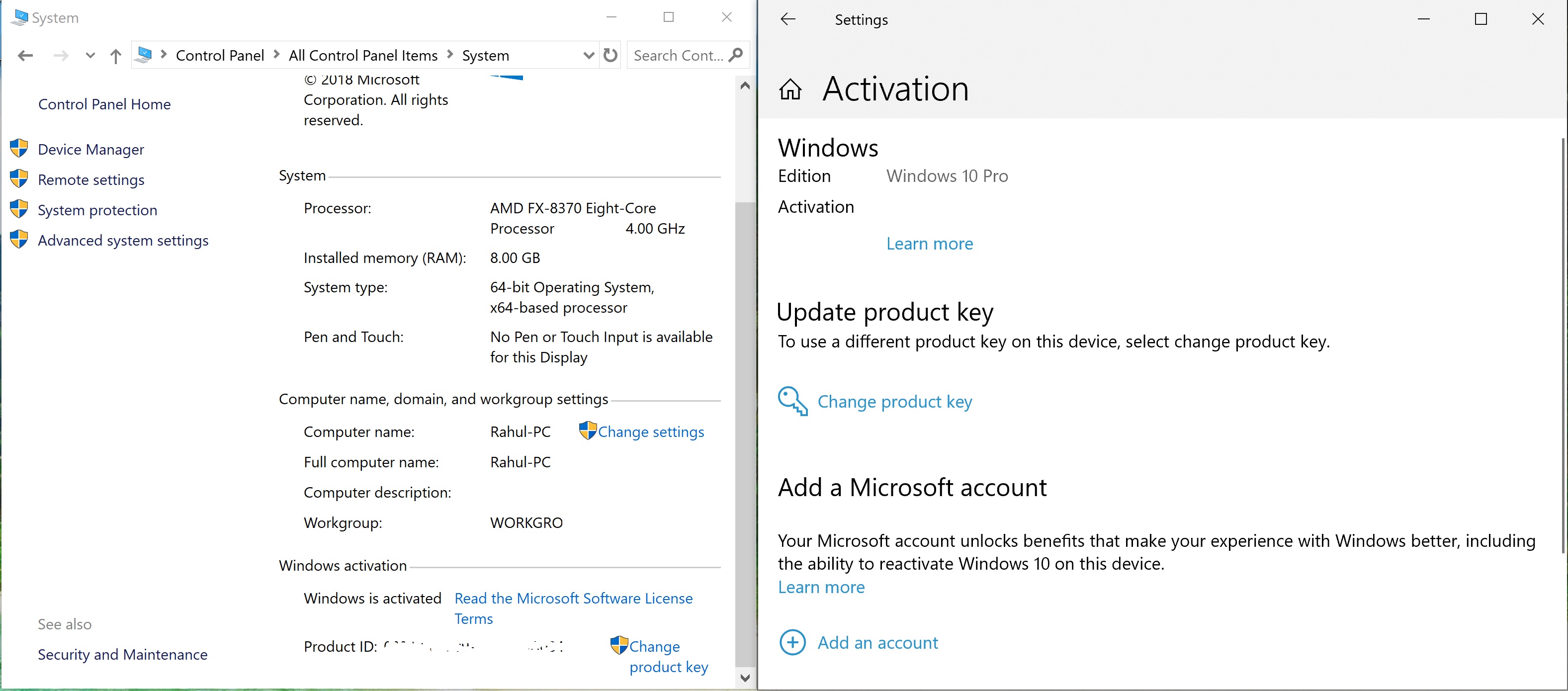 My Windows 10 Pro Retail license key successfully activated but appears ...