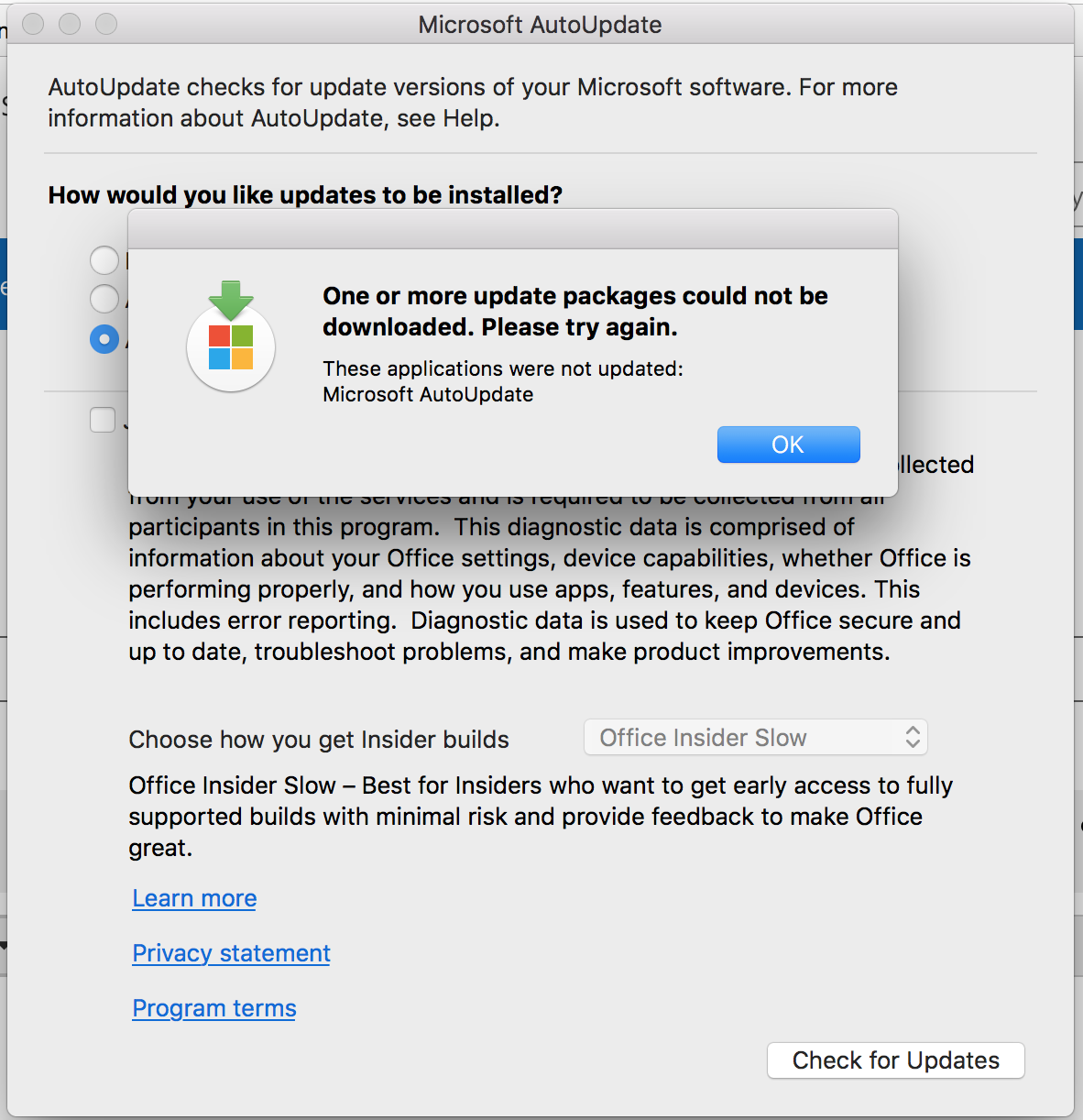 Microsoft AutoUpdate for Mac Failing to Update - Microsoft Q&A