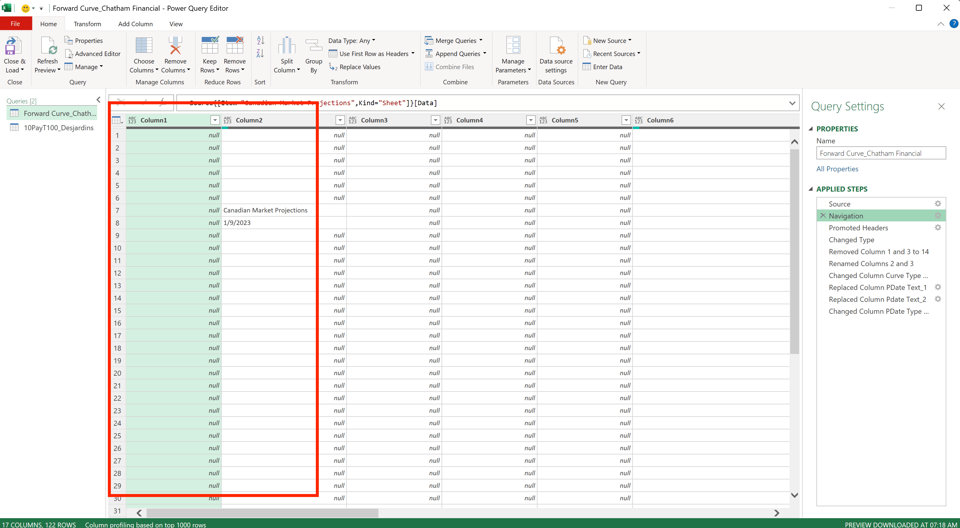 Power Query Source Data Strange Behaviour - Microsoft Q&A