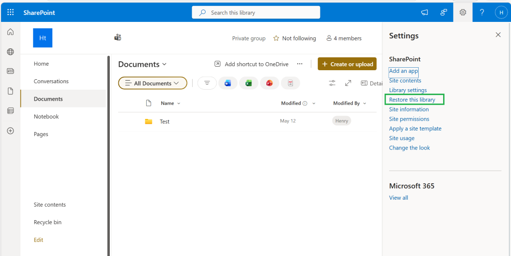 How to Restore Shared Library? - Microsoft Q&A