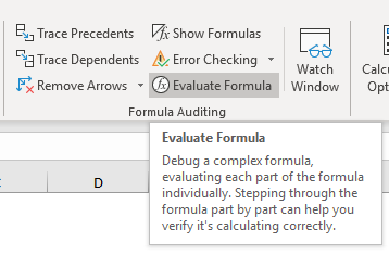 Excel 365 - how to step through a complex formula - Microsoft Q&A