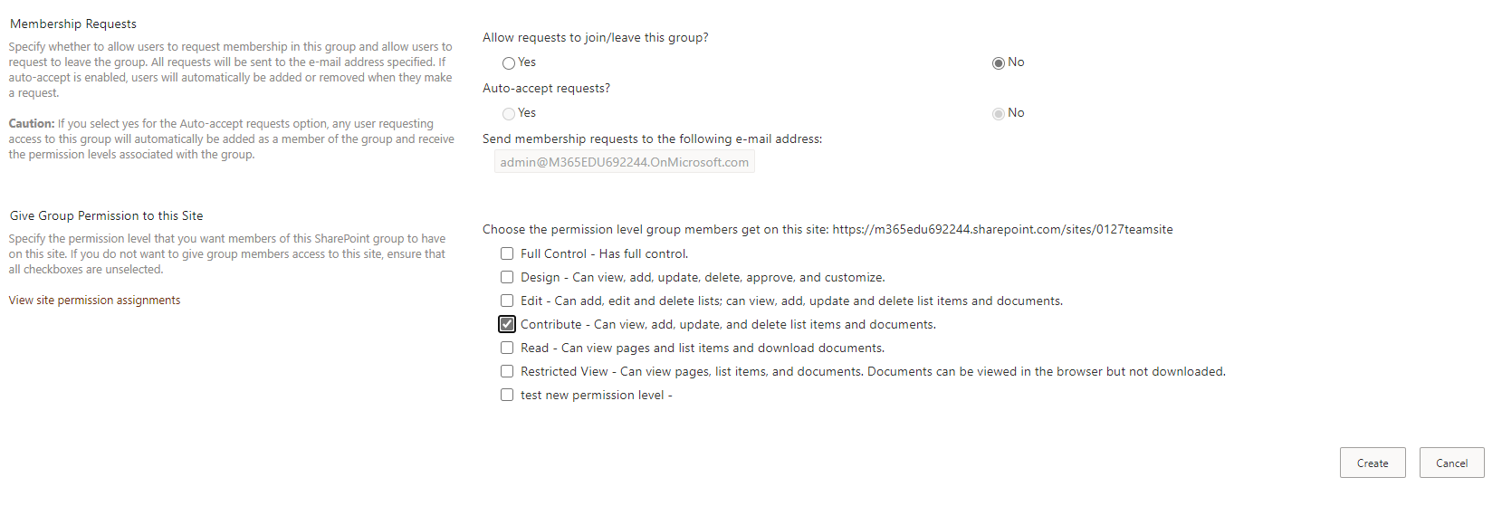 cannot change the permission settings of a group - Microsoft Q&A
