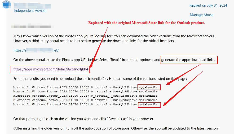 コメント I cannot re-install 'Outlook for Windows' (the 
