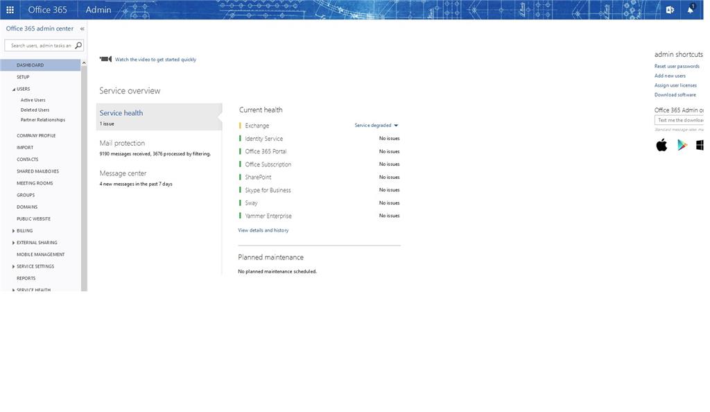 office 365 admin reports -email activity report missing from options ...