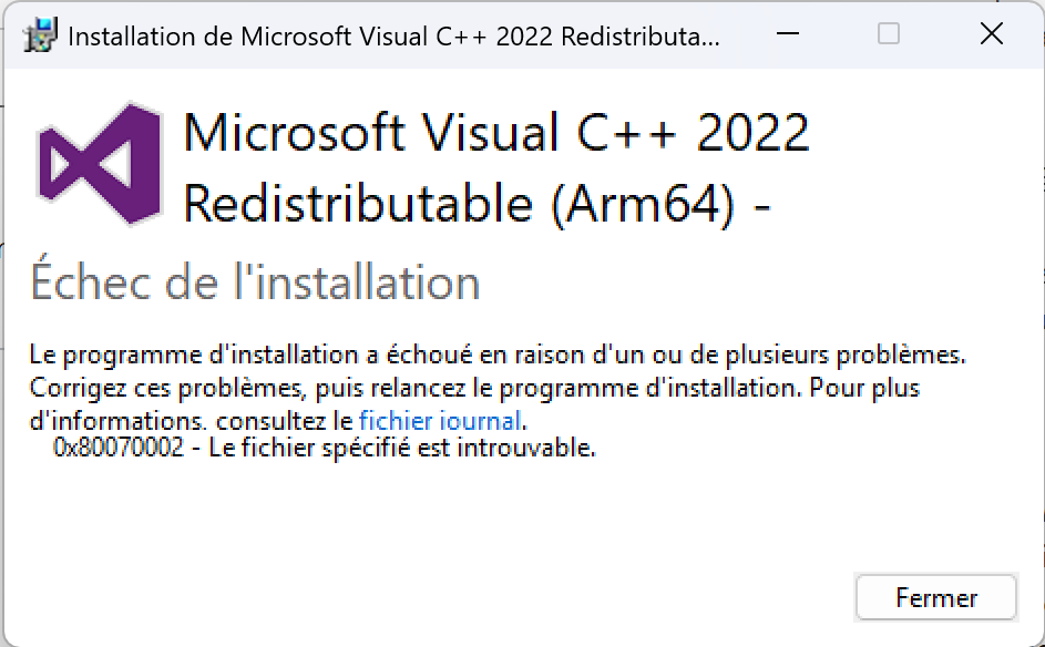 désinstallation Visual C++Redistributable - Microsoft Q&A