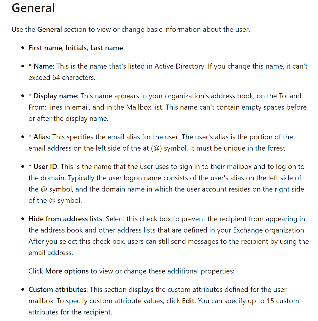 Alias in EAC Contacts: what is it? - Microsoft Q&A