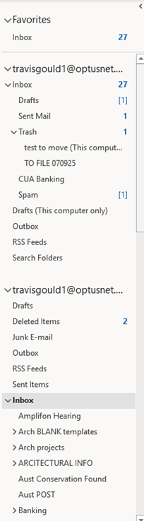How do I consolidate folders in Outlook 2021 CLASSIC (LTSC