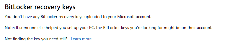 Enter the 48-digit recovery key to unlock this drive(KEY ID: 261E43B ...