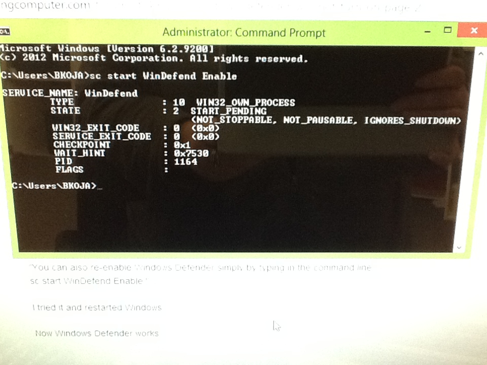tried to turn on windows defender but open system32 folder - Microsoft Q&A