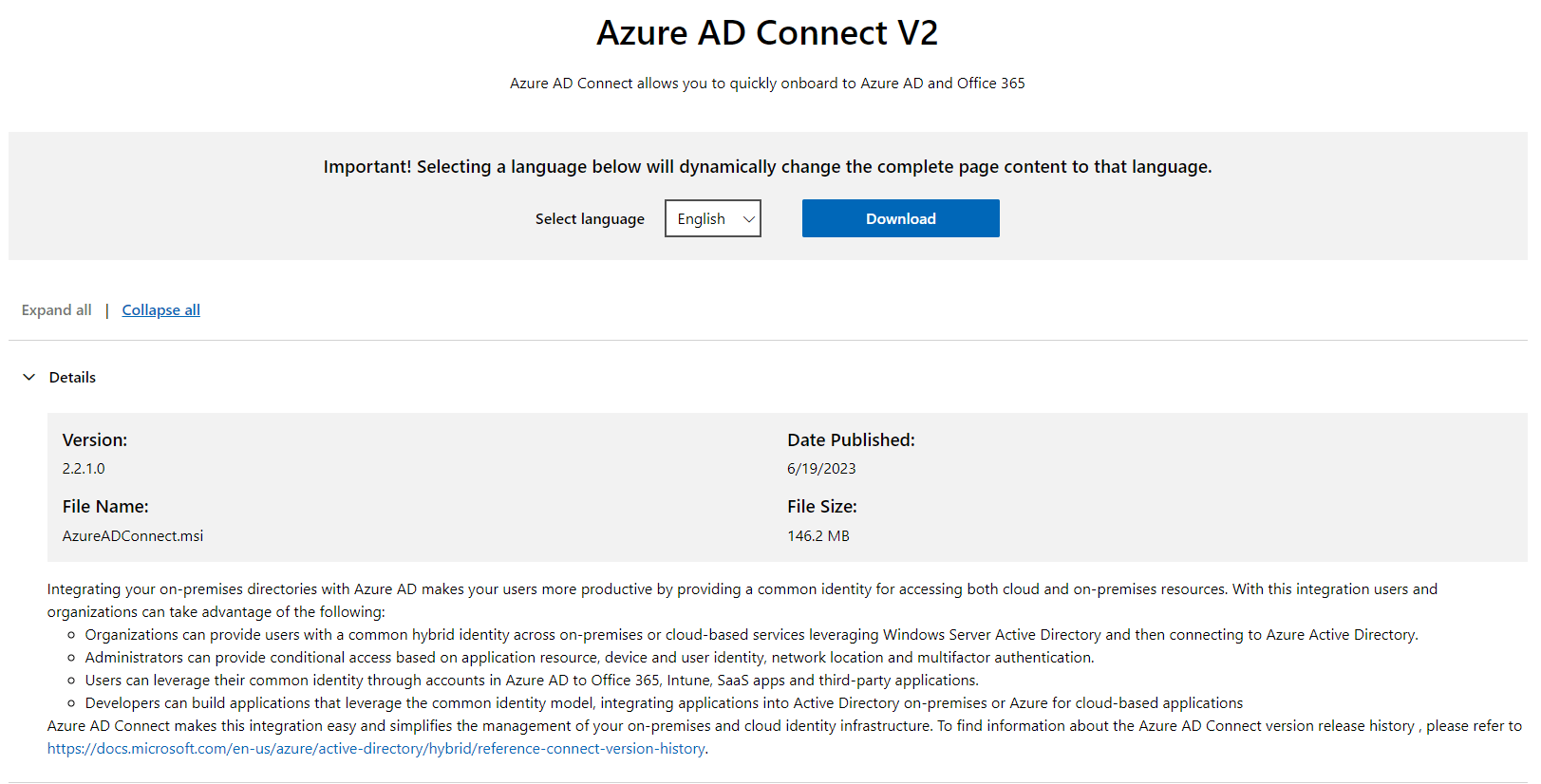 Update your Microsoft Entra Connect Sync server - Azure AD Connect V2 ...