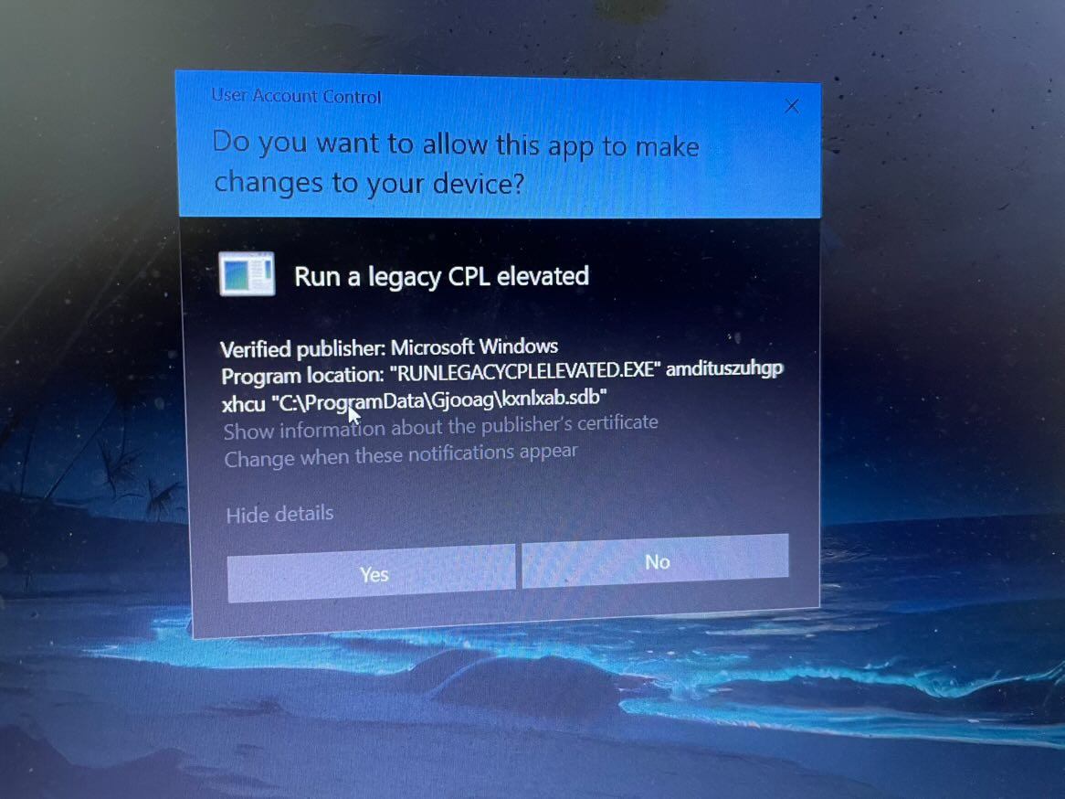 Run A Legacy CPL Elevated Problem - Microsoft Q&A