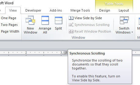 How do you turn off synchronous scrolling? - Microsoft Q&A